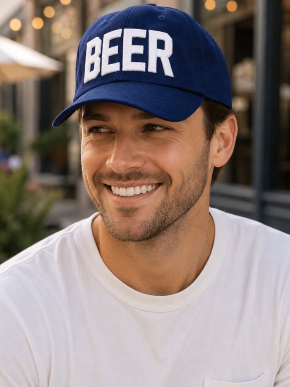 Beer Baseball Cap Navy Hat Embroidered Graphic Dad Hat Trucker Hat Streetwear